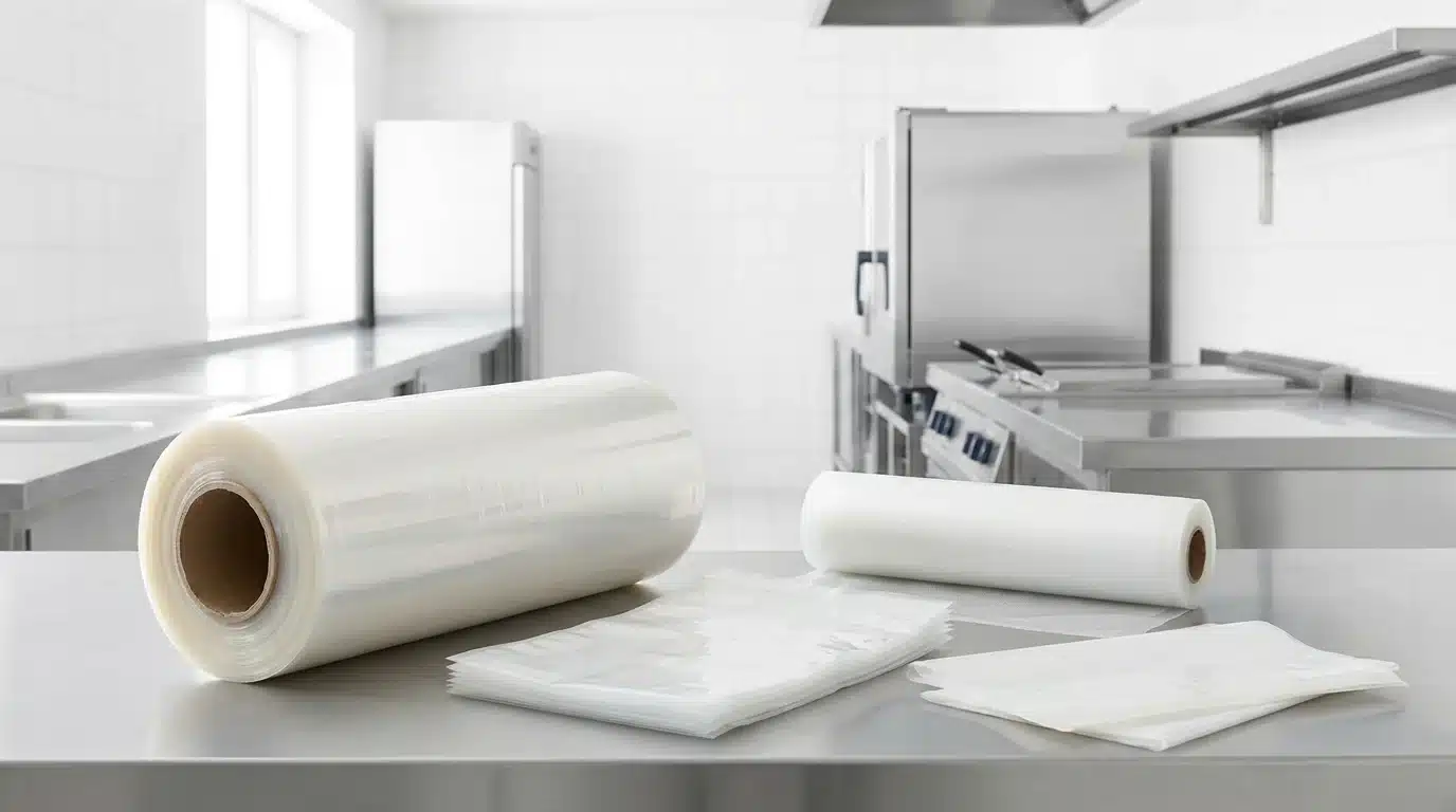 Kitchen supplies: plastic wrap and bags